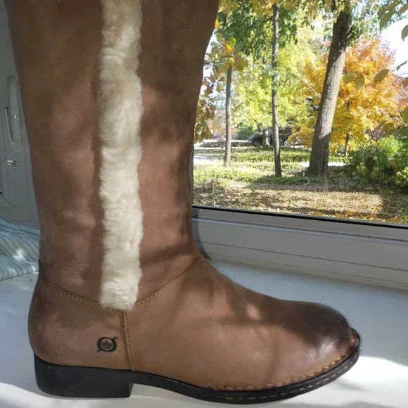 BORN Burnished Calf Knee-high Boots - Picture 2 of 16